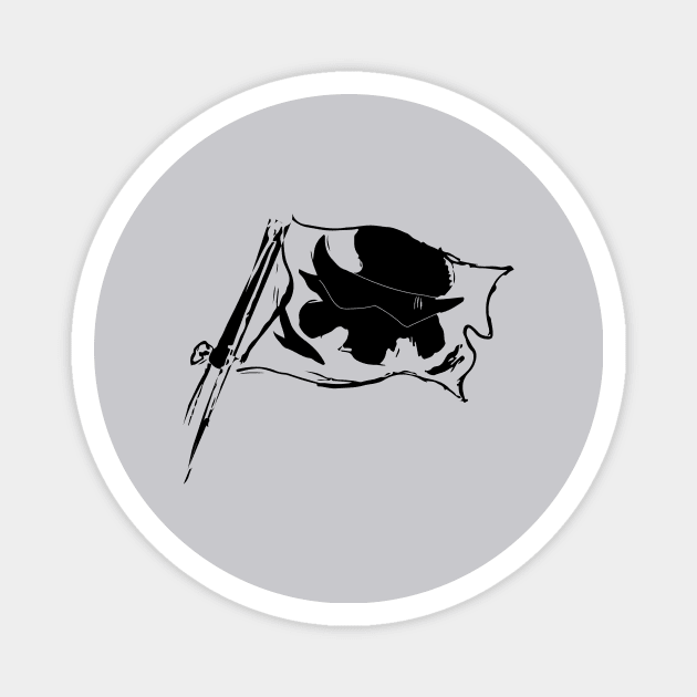 Gurren Flag Black Magnet by BarlingRob